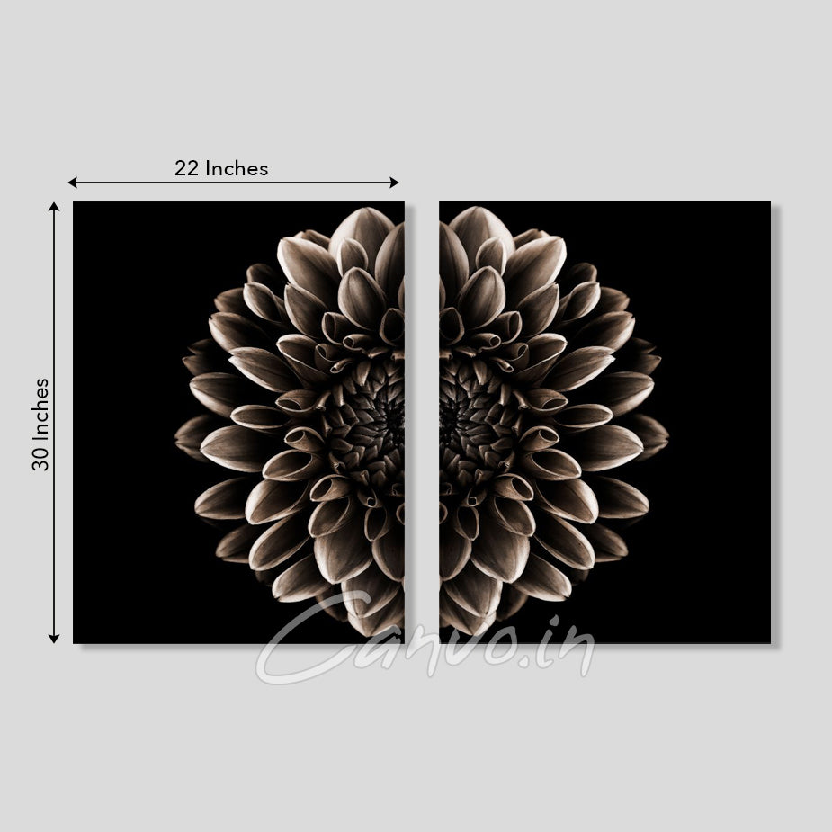The Luxury Flower Abstract Canvo - Set of 2 Pieces