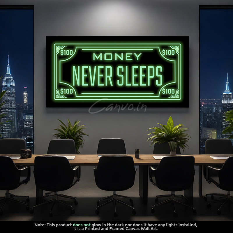 Money Never Sleeps Canvo