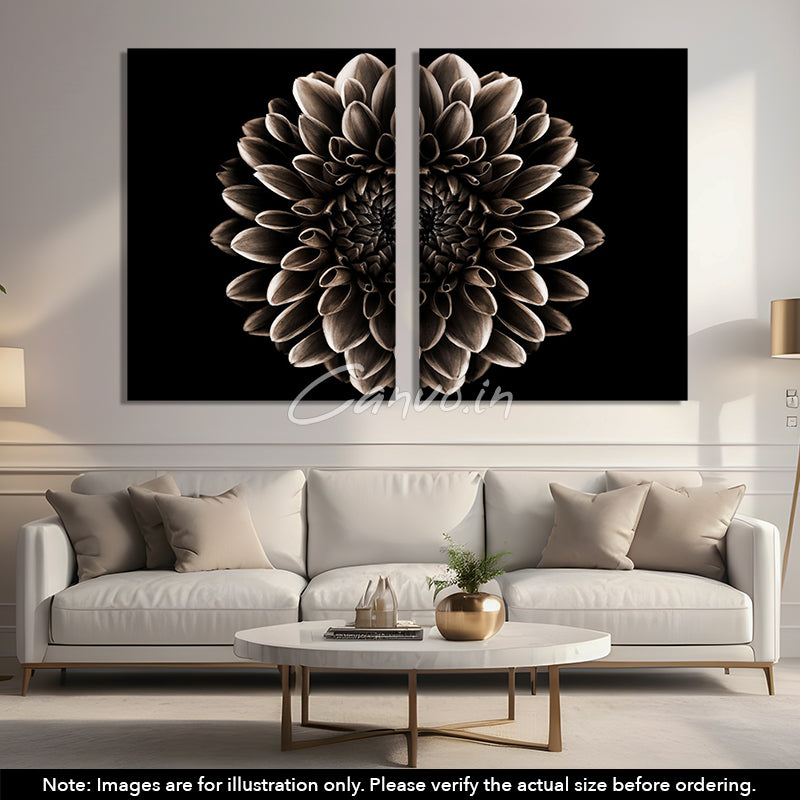 The Luxury Flower Abstract Canvo - Set of 2 Pieces