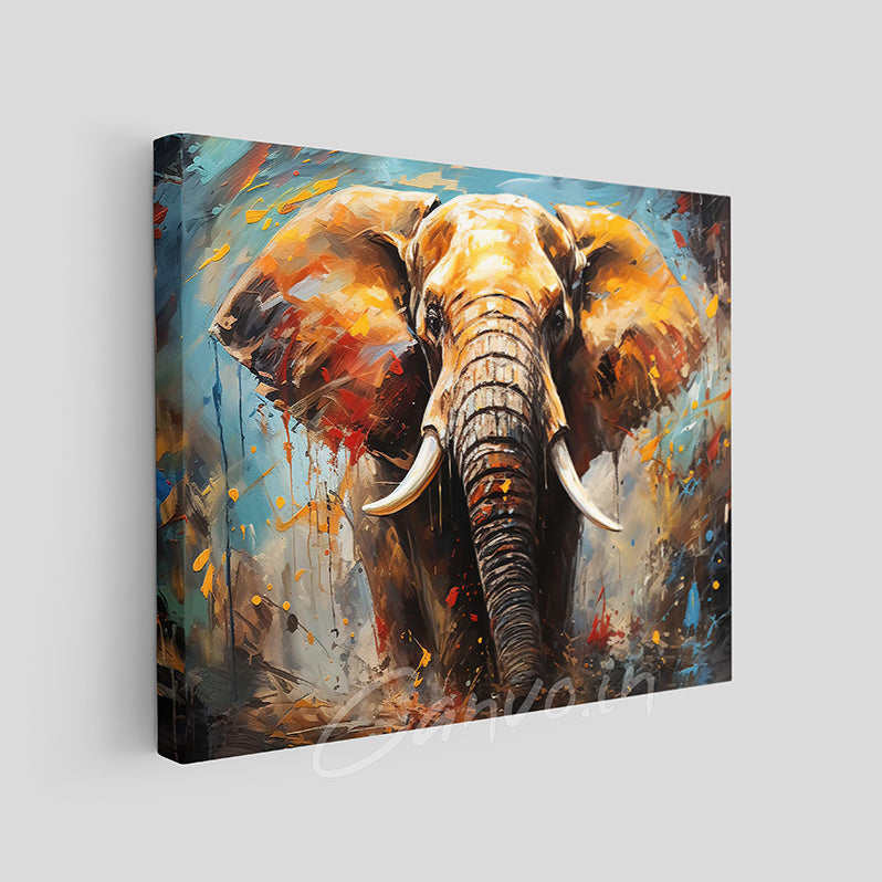 Colourful Elephant Canvo