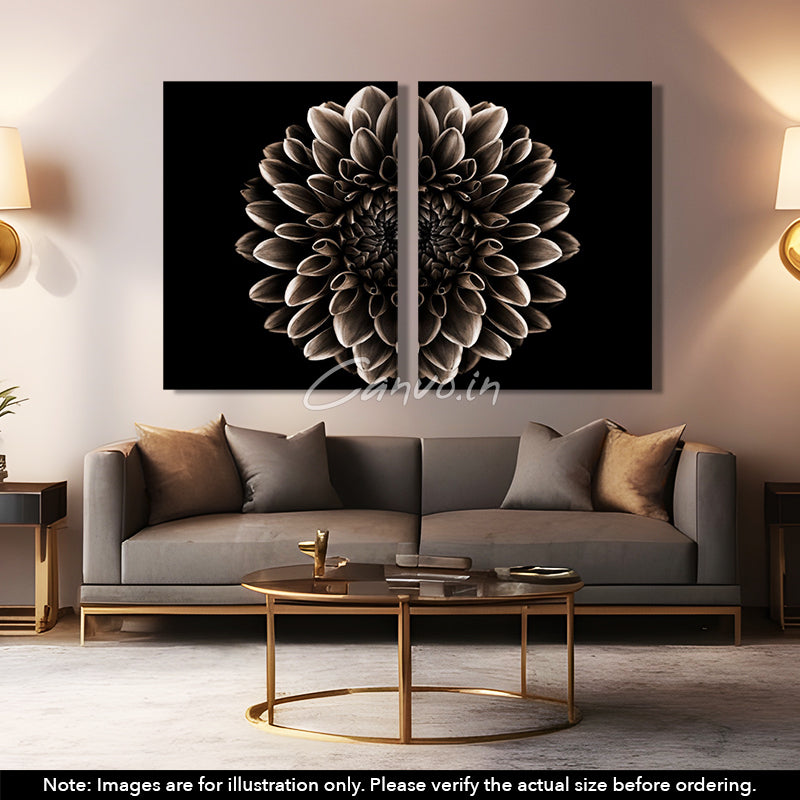 The Luxury Flower Abstract Canvo - Set of 2 Pieces