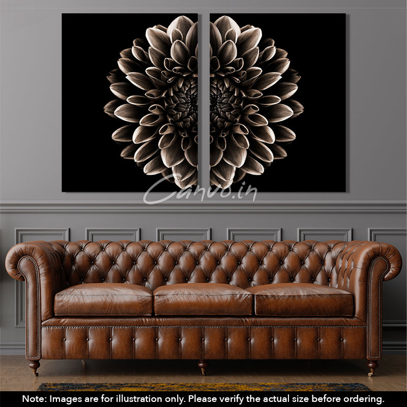 The Luxury Flower Abstract Canvo - Set of 2 Pieces