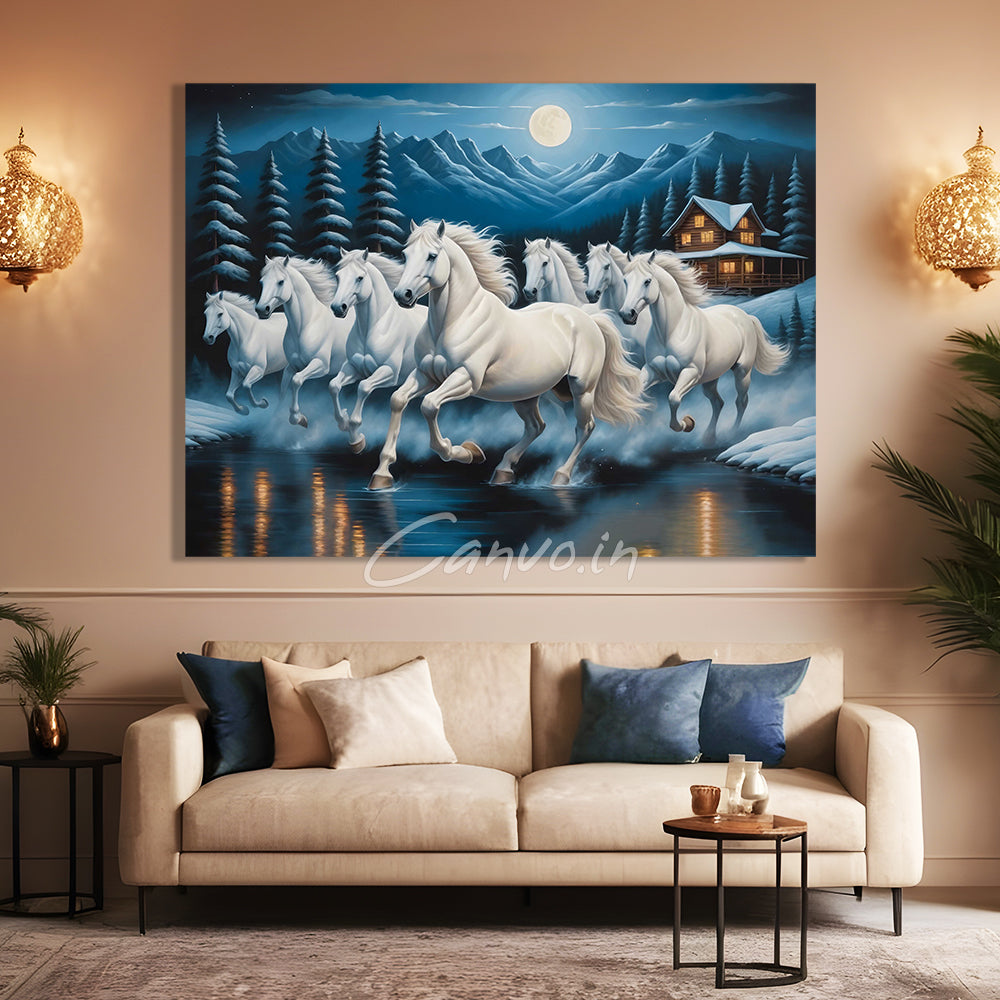Seven Running Horses Canvo (Version 3)