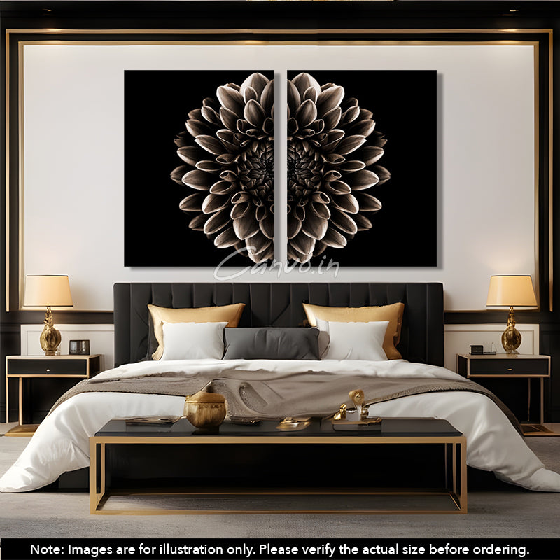 The Luxury Flower Abstract Canvo - Set of 2 Pieces