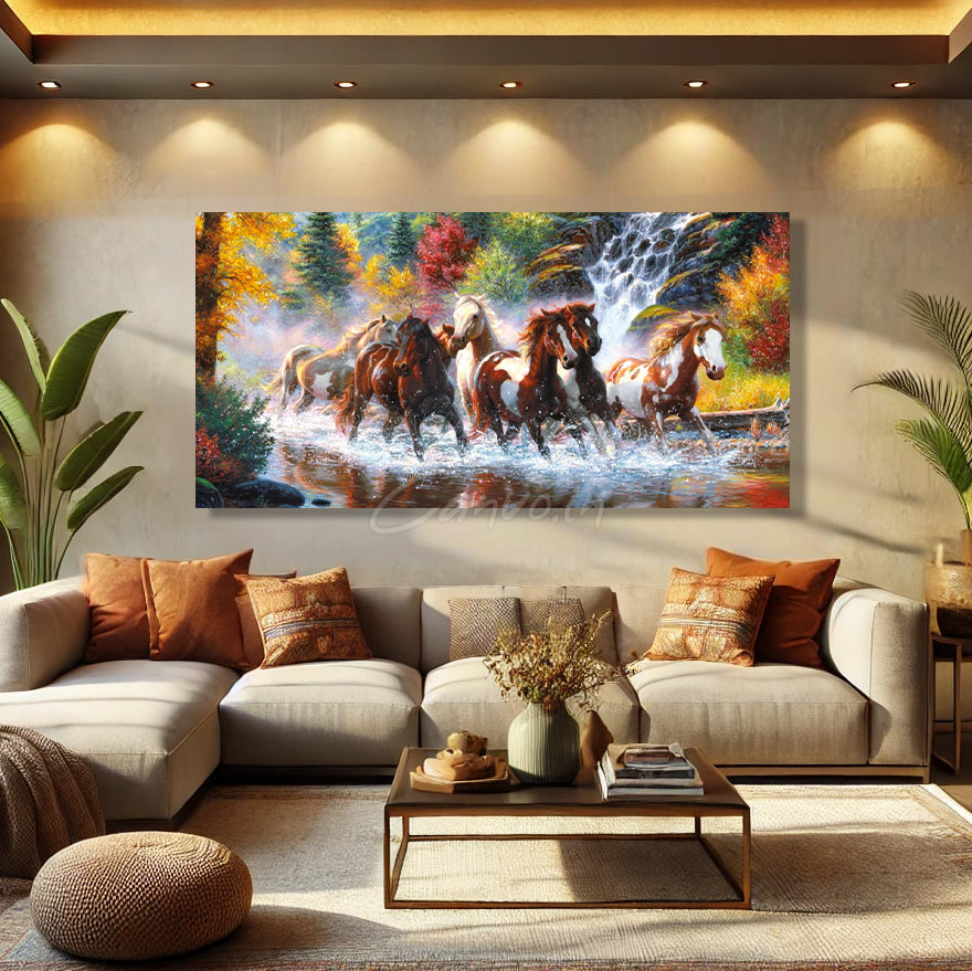 Seven Running Horses Canvo (Version 2)