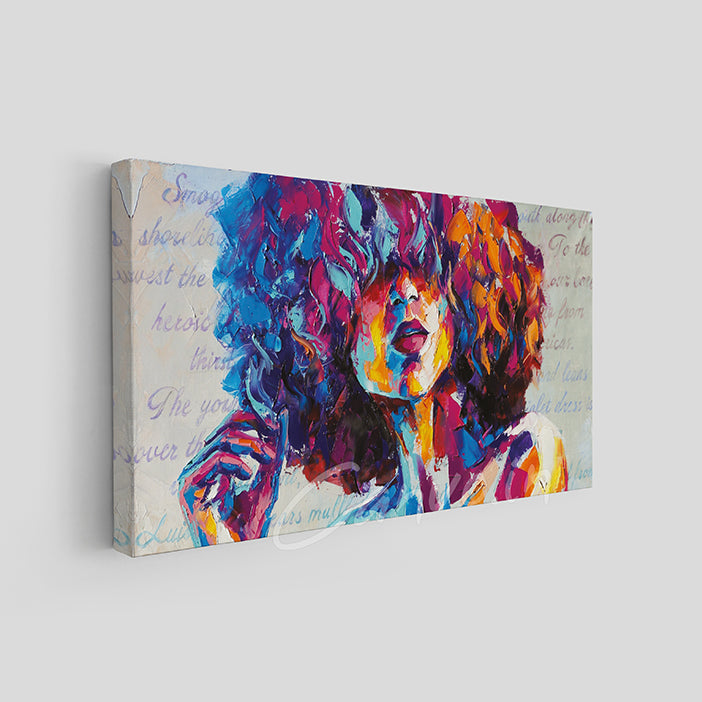 Colourful Girl Abstract Canvo
