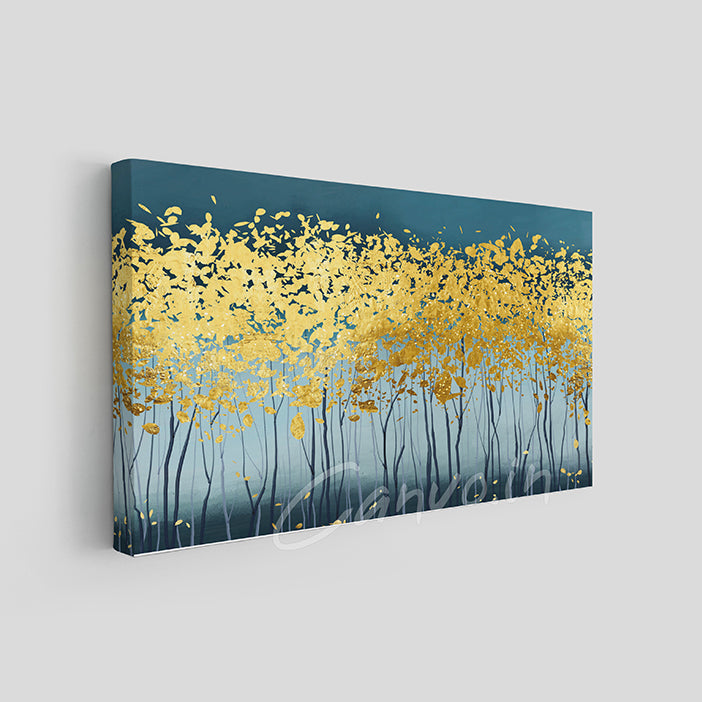 The Gold Nature's Beauty Abstract Canvo