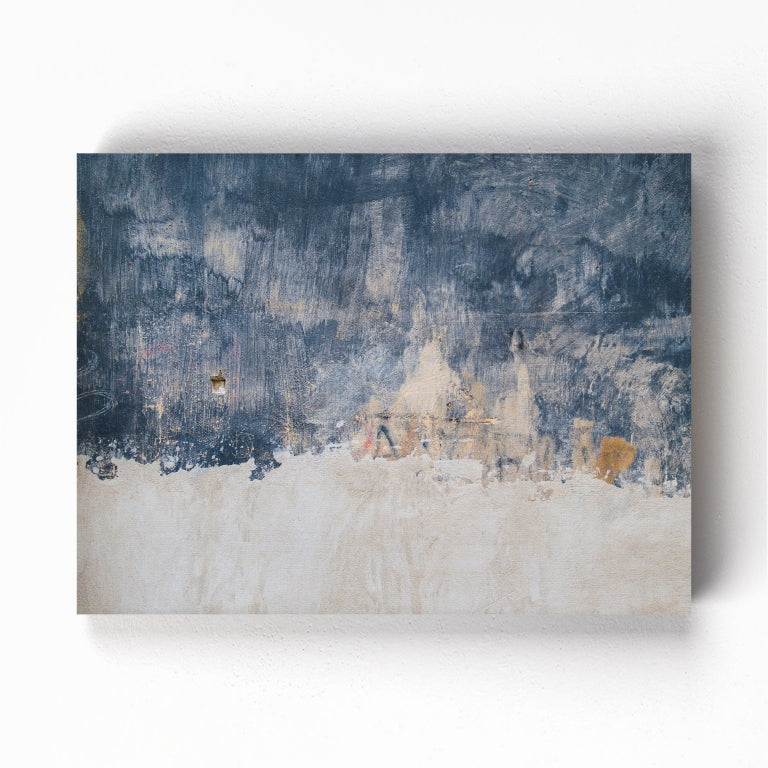 Blue & Gold Modern Abstract Canvo