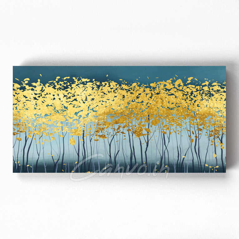The Gold Nature's Beauty Abstract Canvo