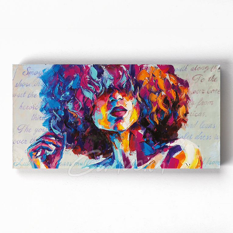 Colourful Girl Abstract Canvo