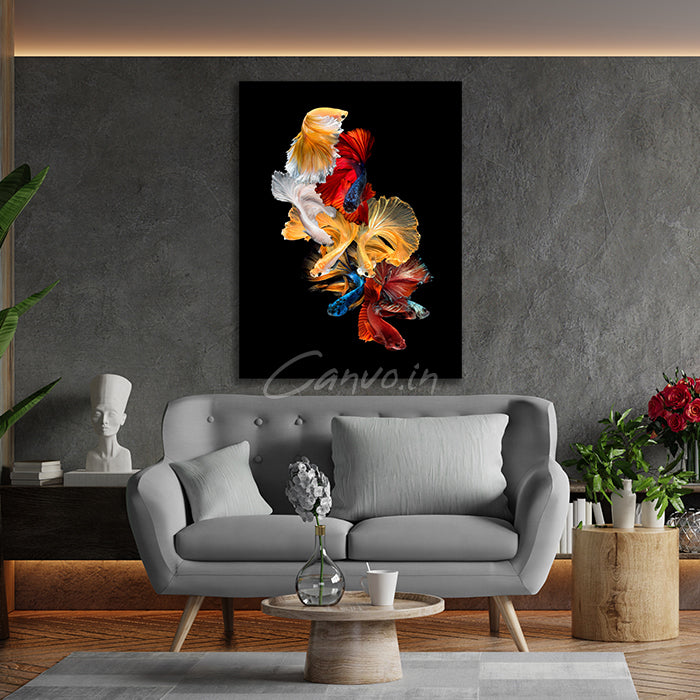 The Auspicious Fishes Canvo