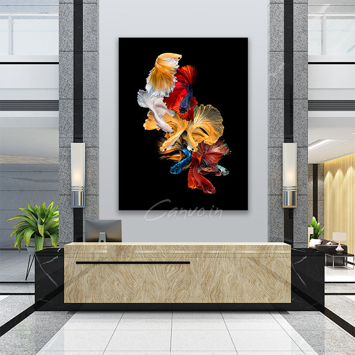 The Auspicious Fishes Canvo