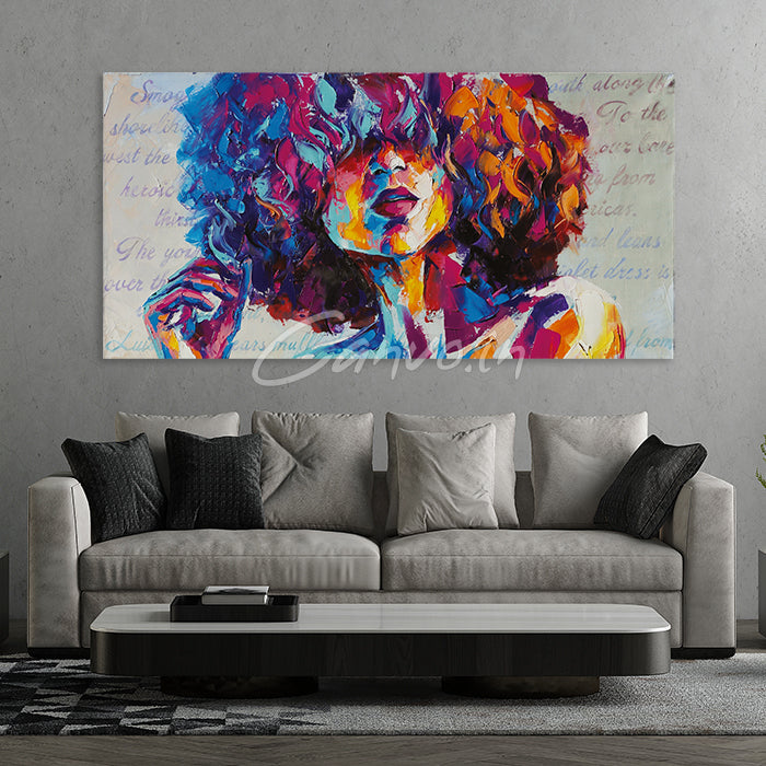 Colourful Girl Abstract Canvo