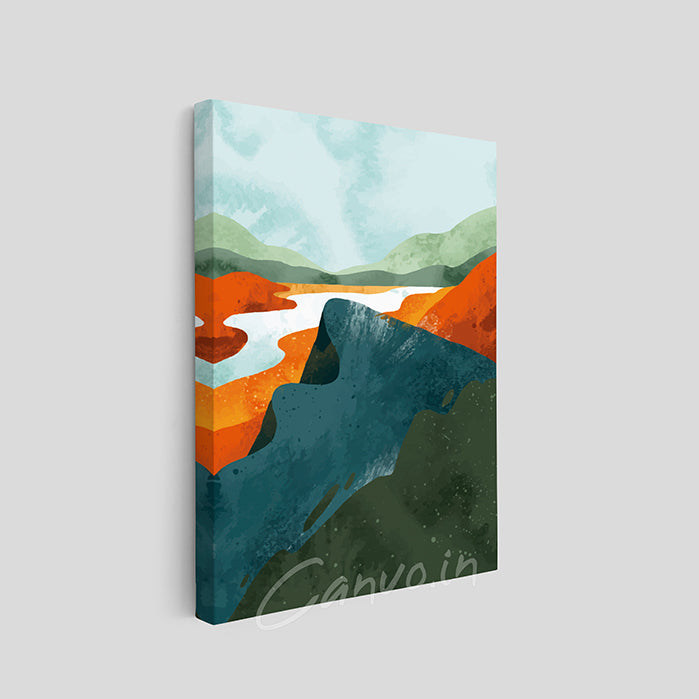 Minimal Landscape Abstract Canvo - Set of 3 Pieces