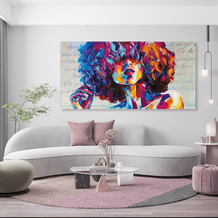 Colourful Girl Abstract Canvo