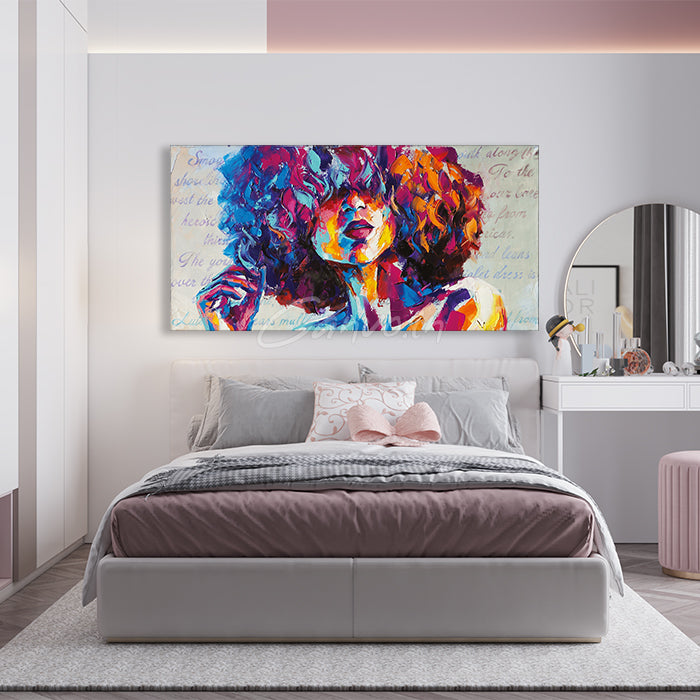 Colourful Girl Abstract Canvo