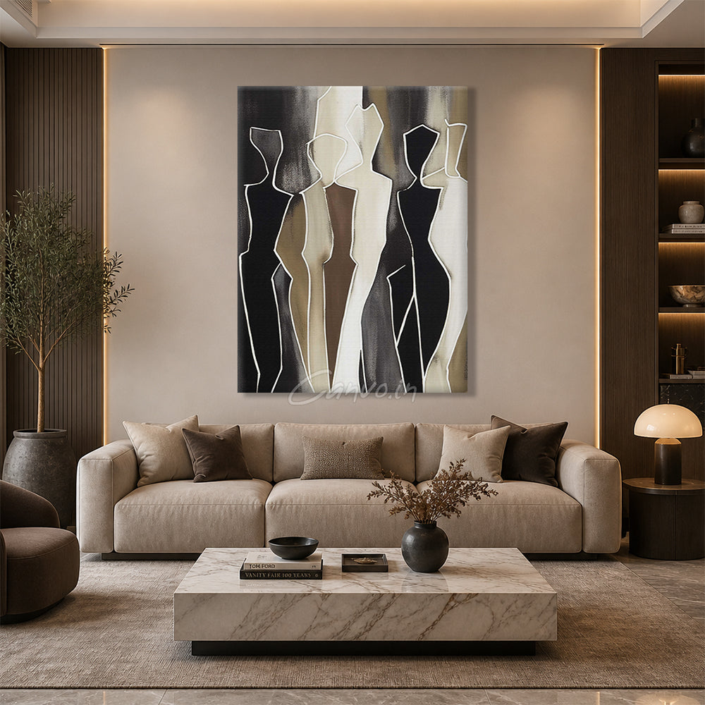 Shapes Interplay - Abstract Figurative Art 
