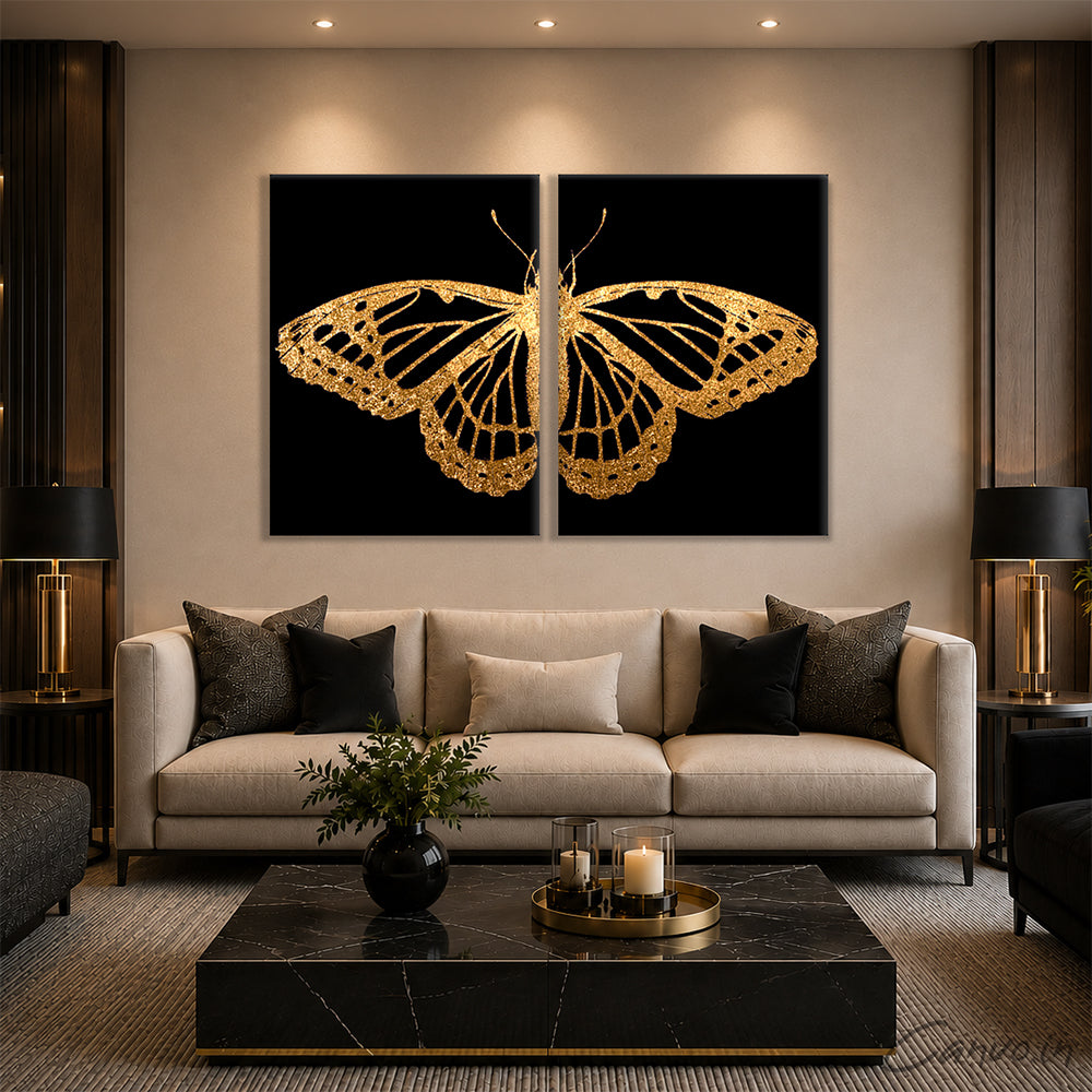 Golden Butterfly (Set of 2)
