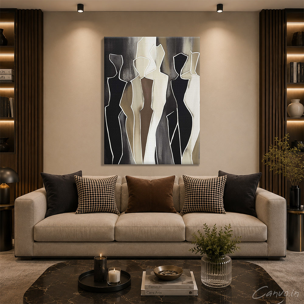 Shapes Interplay - Abstract Figurative Art 