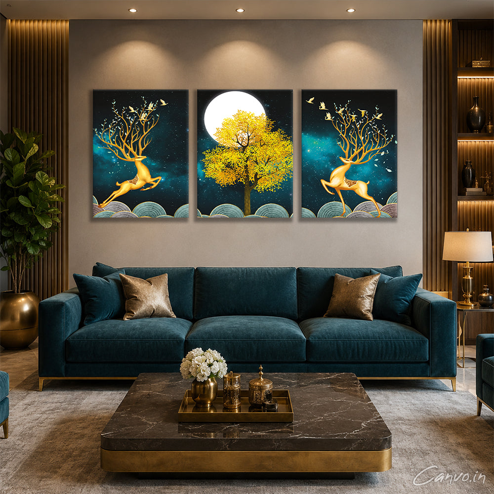 The Golden Deer & the Moon Tree (Set of 3)