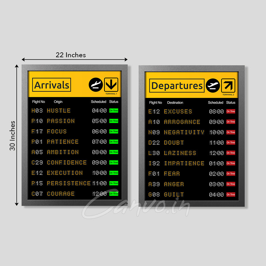 Arrival Departure - Success Qualities Canvo - Set of 2 Pieces