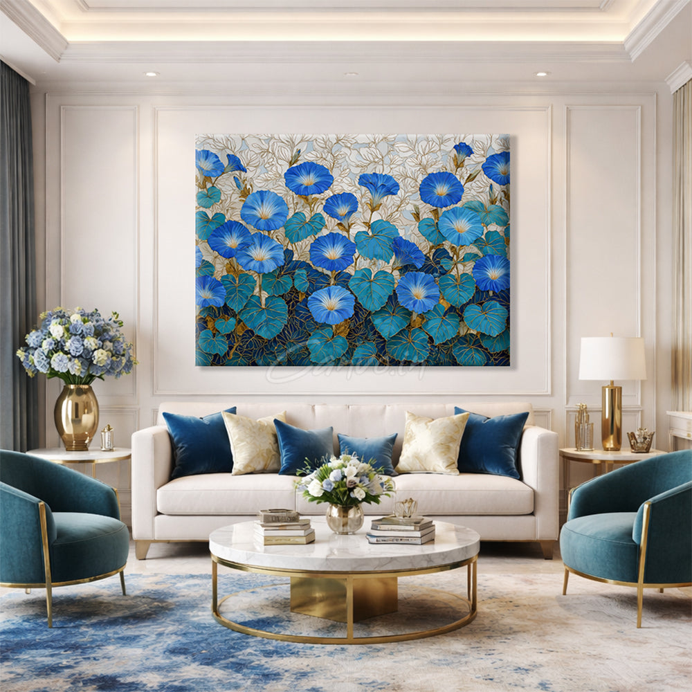 Blue Bloom Garden Canvo