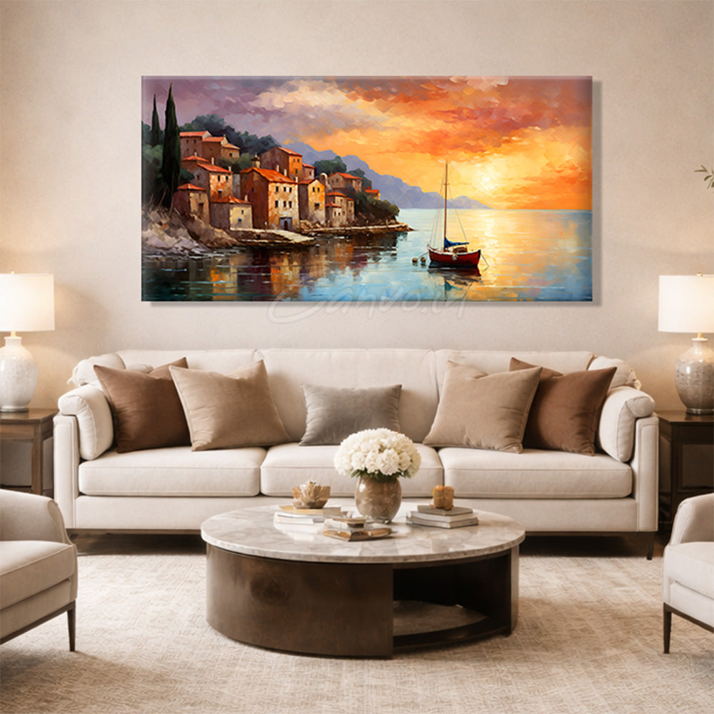 Colourful Spanish Seaside Canvo