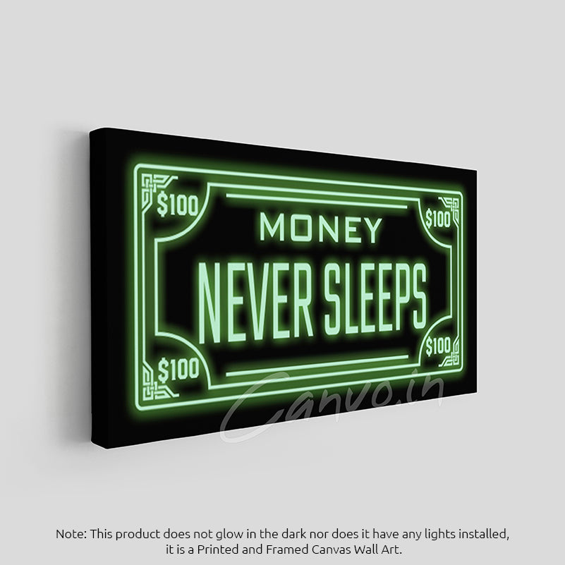 Money Never Sleeps Canvo