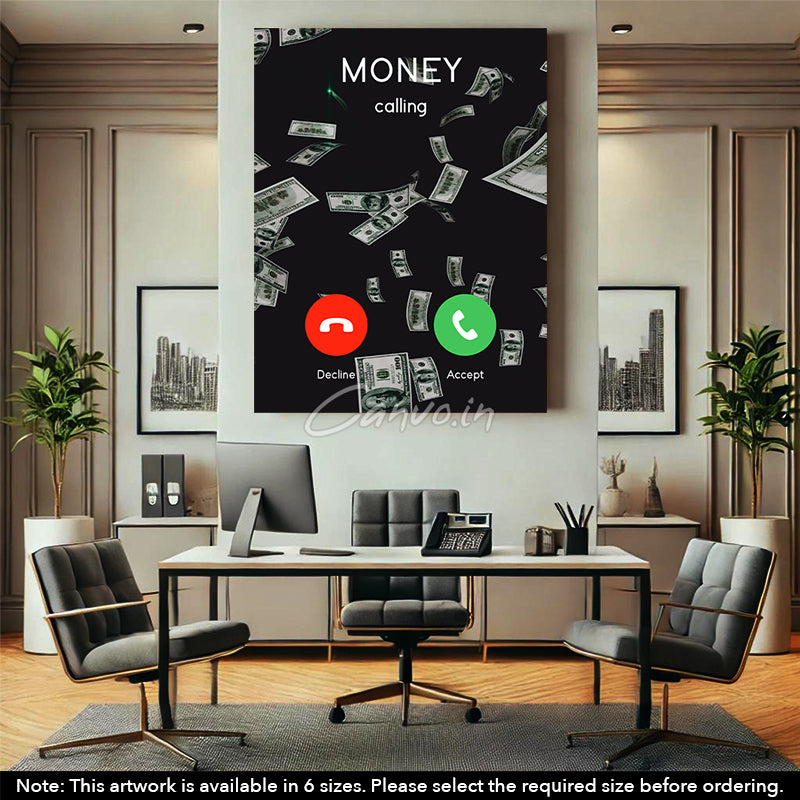 Money Calling - Dollar Rain Canvo