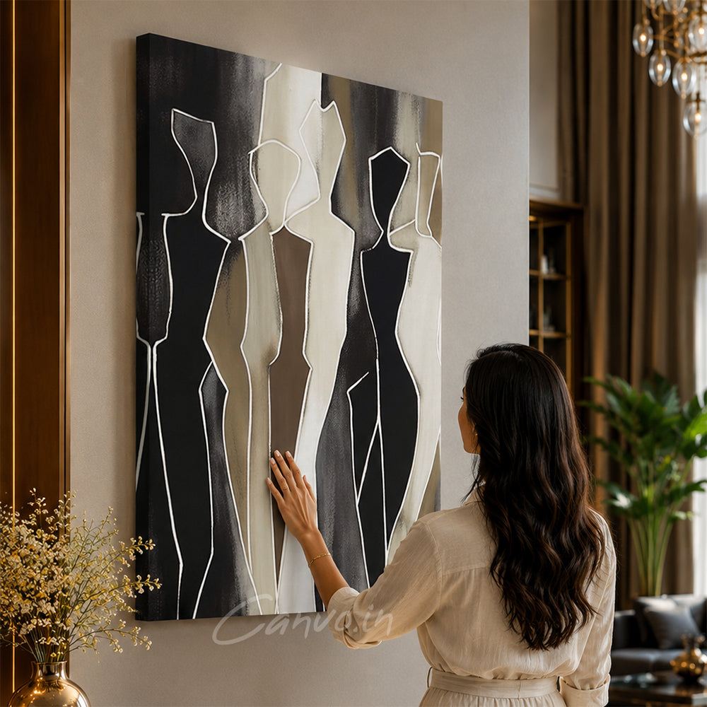 Shapes Interplay - Abstract Figurative Art 