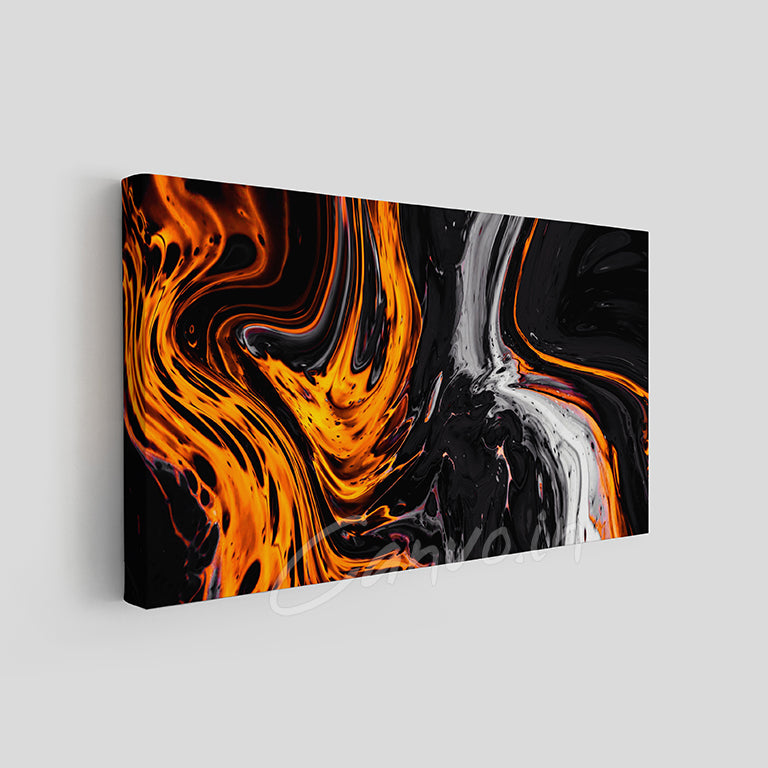 The Fiery Abstract Canvo