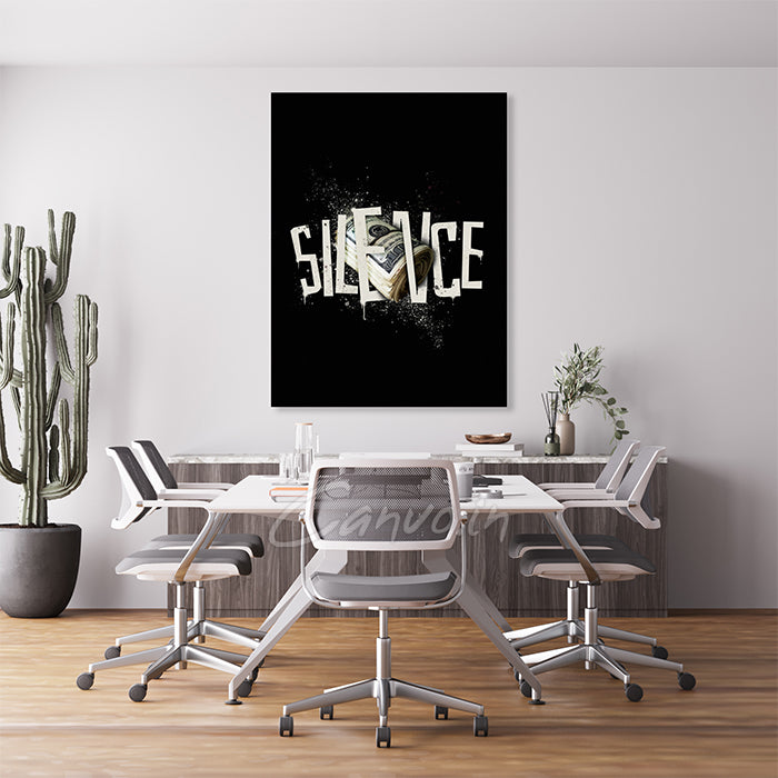 Dollar Bill Silence Canvo (Black)